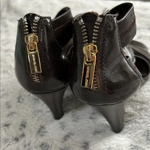 Michael Kors Dark Brown Strappy Heels - Picture 2 of 3